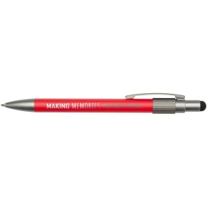 Stylo bille recyclé RCS avec stylet et toupie antistress (encre noire) Rill 18
