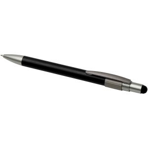 Stylo bille recyclé RCS avec stylet et toupie antistress (encre noire) Rill 26
