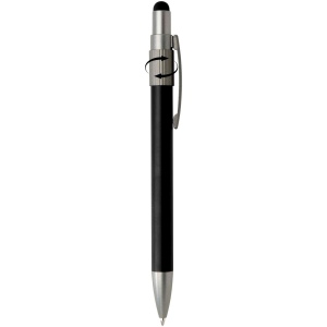 Stylo bille recyclé RCS avec stylet et toupie antistress (encre noire) Rill 32