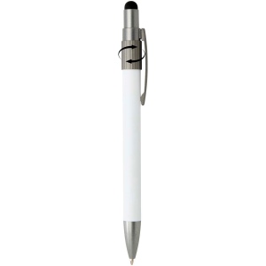 Stylo bille recyclé RCS avec stylet et toupie antistress (encre noire) Rill 37