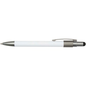 Stylo bille recyclé RCS avec stylet et toupie antistress (encre noire) Rill 13