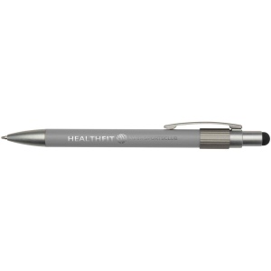 Stylo bille recyclé RCS avec stylet et toupie antistress (encre noire) Rill 15