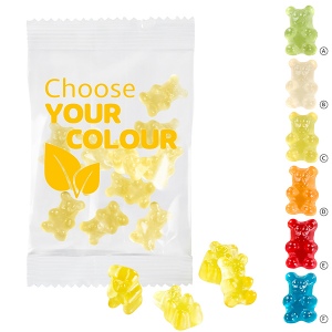 Oursons premium avec 1 seule couleur, 15 g VEGAN, sachet conventionnel