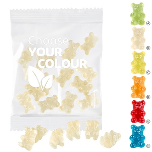 Oursons premium avec 1 seule couleur, 20 g VEGAN, sachet conventionnel