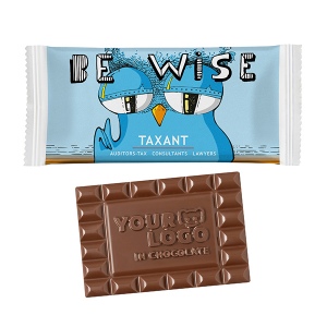 Chocolat personnalisé L, flowpack PAPIER