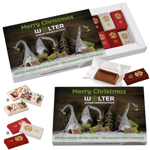 Calendrier de l’avent – Coffret cadeau – individuel – avec des napolitains