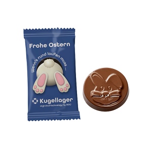 Thaler au chocolat Lapin de Pâques, flowpack conventionnel