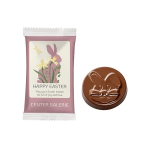 Thaler au chocolat Lapin de Pâques, flowpack PAPIER