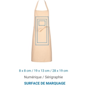 Tablier coton écru 230gr 4