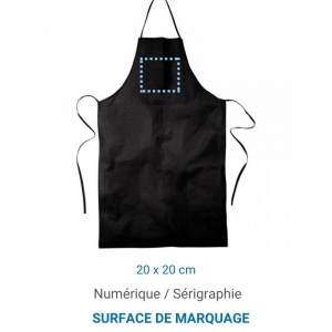 Tablier coton LUBERON 155 - Noir 4