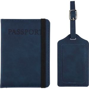 Porte-passeport et étiquette de bagage en PU recyclé Zani 3