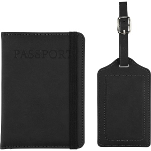 Porte-passeport et étiquette de bagage en PU recyclé Zani 2