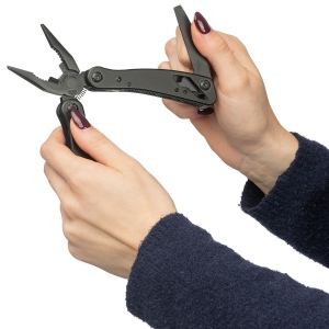 Pince multifonction en aluminium noir Ariane 11