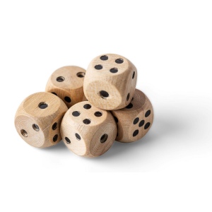 Jeu de dés en bois de hêtre Celine 5