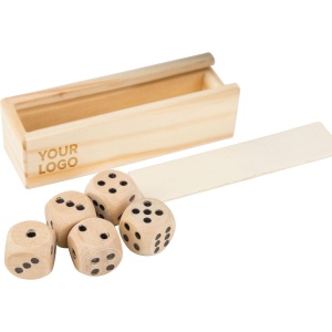 Jeu de dés en bois de hêtre Celine 7