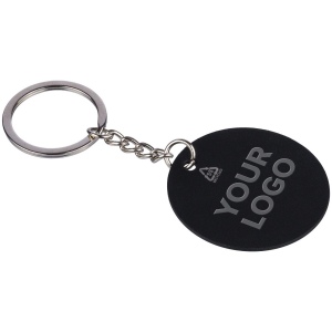 Porte-clés rond en acier inoxydable recyclé Risa 5