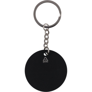 Porte-clés rond en acier inoxydable recyclé Risa