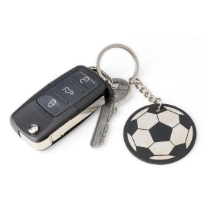 Porte-clés ballon de football en acier inoxydable recyclé Ciro 6