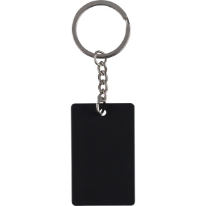 Porte-clés rectangulaire en acier inoxydable recyclé Jax 2