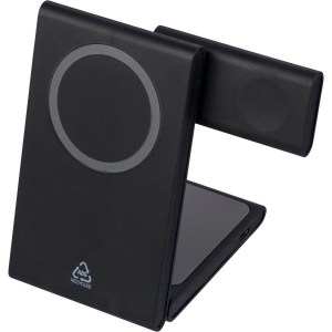 Power bank magnétique sans fil 3 en 1 en ABS recyclé Valerio 6