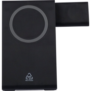 Power bank magnétique sans fil 3 en 1 en ABS recyclé Valerio 2