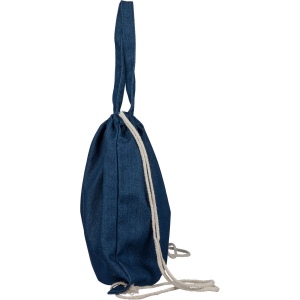 Sac à dos cordelette en denim recyclé Dex 4