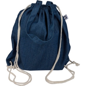 Sac à dos cordelette en denim recyclé Dex 6