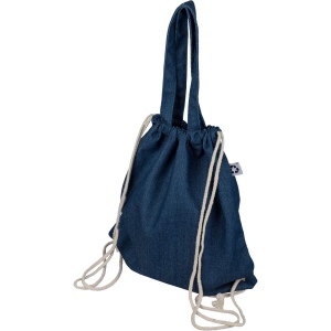 Sac à dos cordelette en denim recyclé Dex 7
