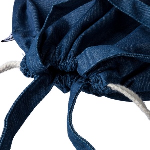 Sac à dos cordelette en denim recyclé Dex 8