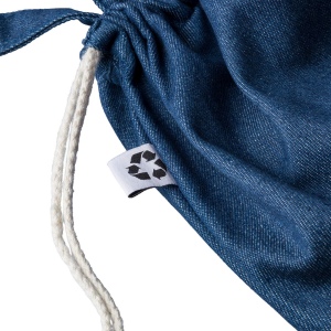 Sac à dos cordelette en denim recyclé Dex 9