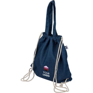 Sac à dos cordelette en denim recyclé Dex 11
