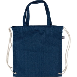Sac à dos cordelette en denim recyclé Dex 2