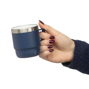 Mug double paroi de 180 ml en acier inoxydable recyclé Lilia 13