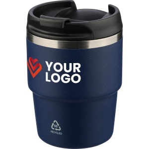 Mug double paroi de 175 ml en acier inoxydable recyclé Oli 17