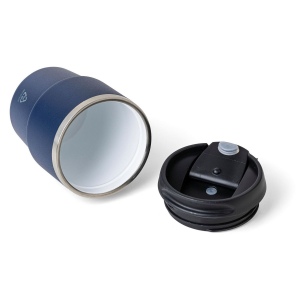 Mug double paroi de 175 ml en acier inoxydable recyclé Oli 12