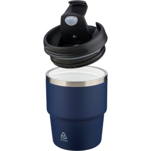 Mug double paroi de 175 ml en acier inoxydable recyclé Oli