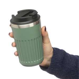 Mug double paroi en acier inoxydable recyclé de 400 ml Chiara 16