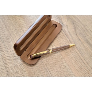 Stylo bille twist en bois de noyer Noa 10