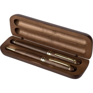 Coffret de stylos en bois de noyer Adelina 7