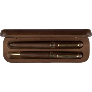 Coffret de stylos en bois de noyer Adelina 2