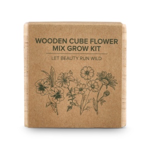 Ensemble de jardinières en bois FSC - Mélange de fleurs 4