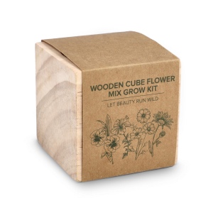 Ensemble de jardinières en bois FSC - Mélange de fleurs 2