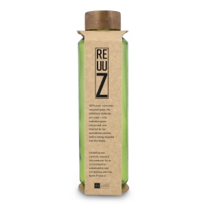 Bouteille d'eau en verre recyclé InSideOut ReuuZ avec bouchon en bois 650 ml 16