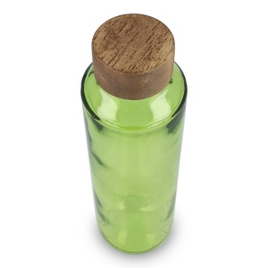 Bouteille d'eau en verre recyclé InSideOut ReuuZ avec bouchon en bois 650 ml 17