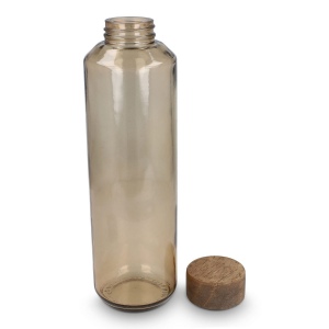 Bouteille d'eau en verre recyclé InSideOut ReuuZ avec bouchon en bois 650 ml 24