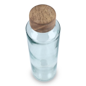 Bouteille d'eau en verre recyclé InSideOut ReuuZ avec bouchon en bois 650 ml 9