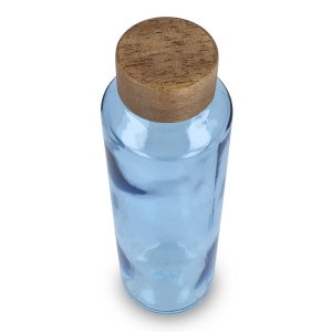 Bouteille d'eau en verre recyclé InSideOut ReuuZ avec bouchon en bois 650 ml 12