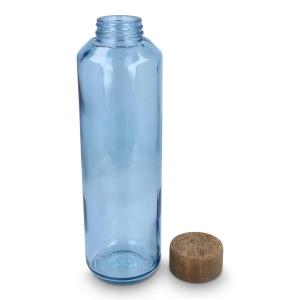 Bouteille d'eau en verre recyclé InSideOut ReuuZ avec bouchon en bois 650 ml 13