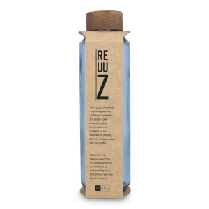 Bouteille d'eau en verre recyclé InSideOut ReuuZ avec bouchon en bois 650 ml 14