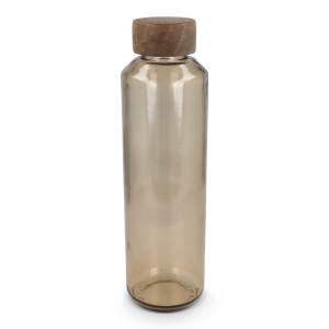 Bouteille d'eau en verre recyclé InSideOut ReuuZ avec bouchon en bois 650 ml 5